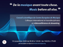 Centre Européen de Musique colloque du 14 novembre zoom 
