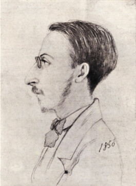 Historical drawing, portrait of Charles Camille Saint-Saëns, 1835
