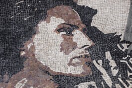 Vhils street art Amalia Rodrigues